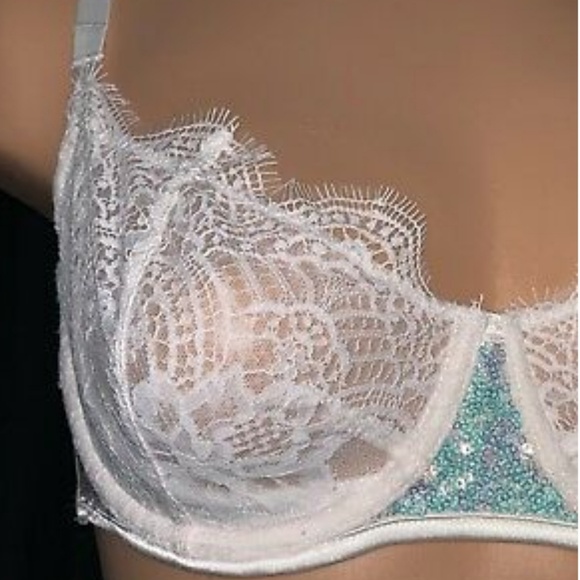Nwt Victoria's Secret Bridal Sequin Bra 34/F - Picture 4 of 8